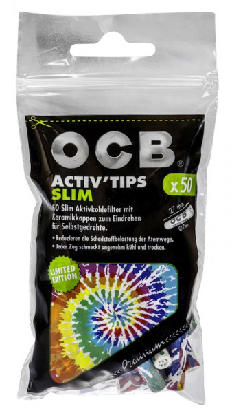 OCB Activ'Tips Slim 7mm Limited Edition Beutel mit 50 Filtern