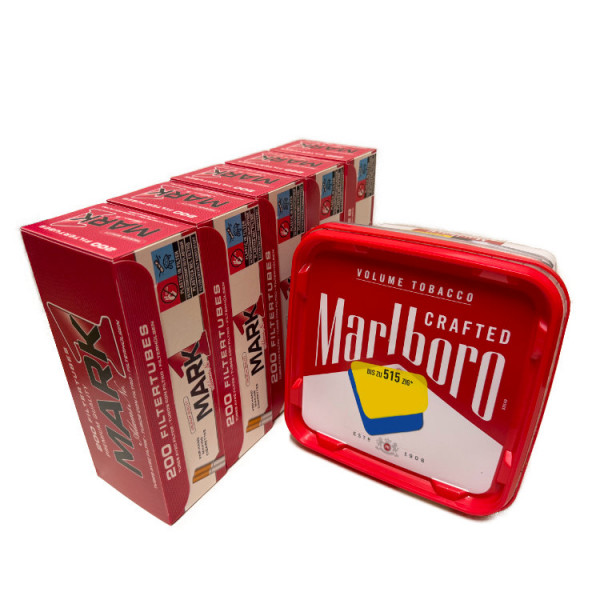 Marlboro Volumentabak Crafted Selection 230g Eimer + 1000 Mark 1 Hülsen