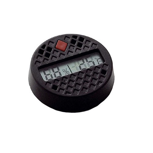 Hygrometer Xikar Digital für Humidore aus Kunststoff in schwarz 4,5 cm Durchmesser