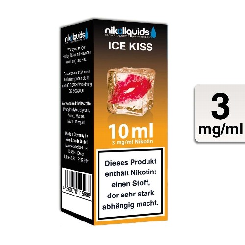 E-Liquid Nikoliquids Ice Kiss 3 mg/ml Flasche 10 ml