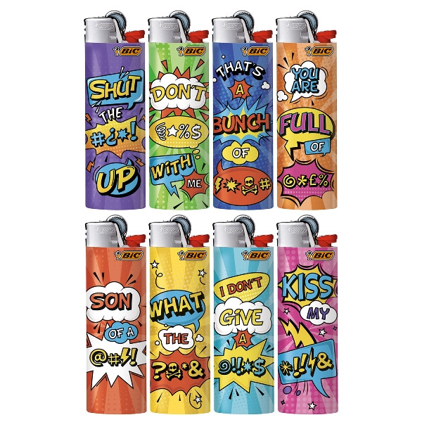 Einwegfeuerzeug Stein BIC Maxi Worry Steller mit 50 Stück