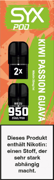SYX | Kiwi Passion Guava | Liquid Pod | 20mg | 2er Pack