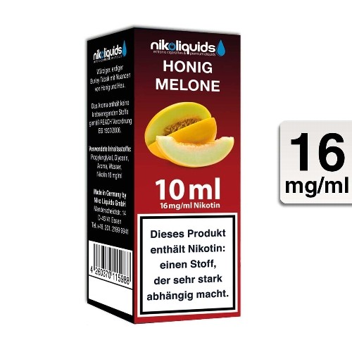 E-Liquid Nikoliquids Honigmelone 16 mg/ml Flasche 10 ml
