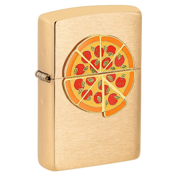 ZIPPO messing gebürstet Foodie Pizza 2008113