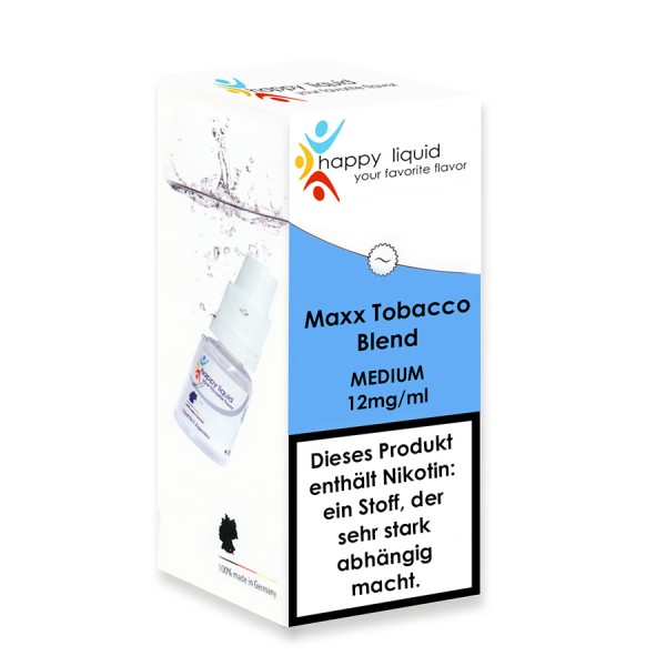Liquid HAPPY LIQUID Maxx Tobacco Blend mit 12mg Nikotin