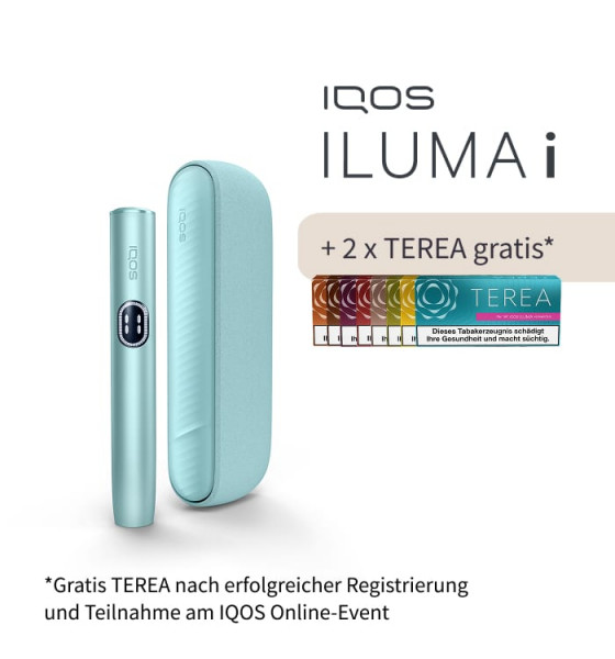 IQOS ILUMA i Breeze Blue + Gratis TEREA Sticks bei Registrierung
