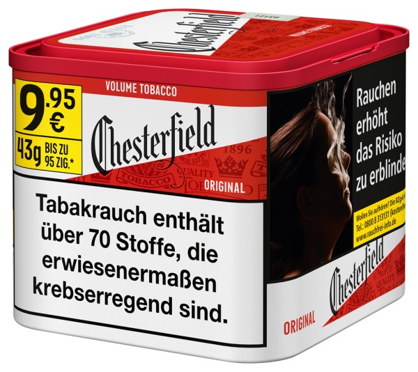 Dose Chesterfield Red Volumen Tabak 43 Gramm
