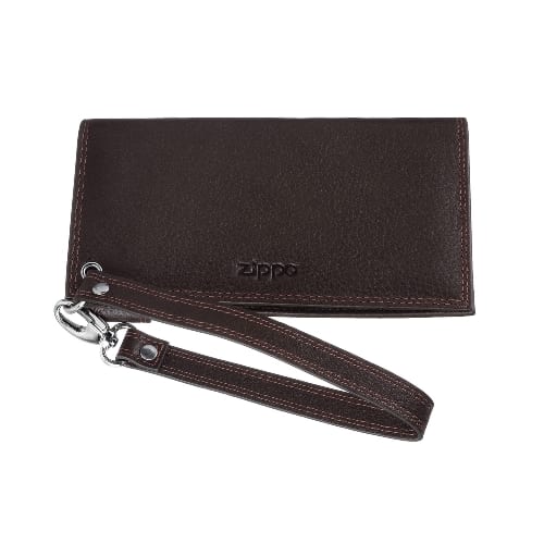 Feinschnitt-Tasche ZIPPO Leder Mocca 8,6 x 16,5 x 2,5 cm 2006029