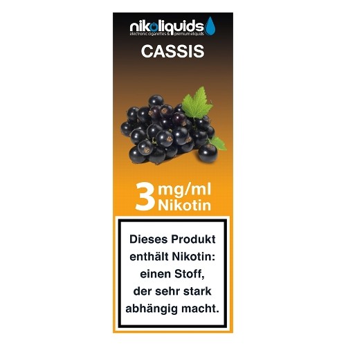 E-Liquid NIKOLIQUIDS Cassis 3 mg