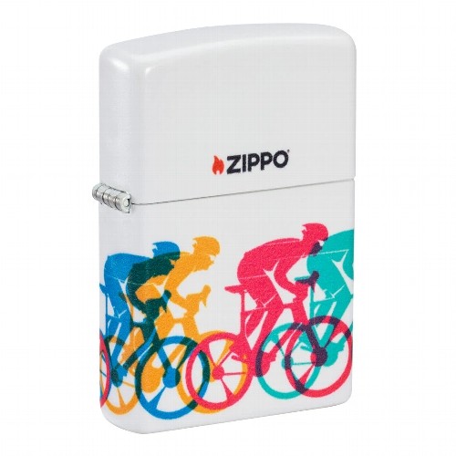 ZIPPO weiss matt Bicycle Race Design 60007152