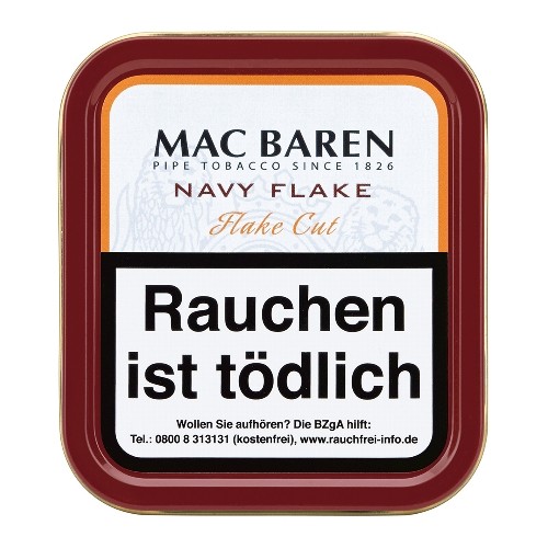 Pfeifentabak Mac Baren Navy Flake 100 Gramm