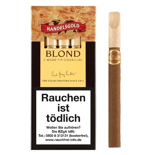 Handelsgold Blond Wood Tip 5 Zigarillos