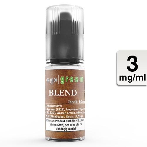 E-Liquid EGO GREEN Blend Tobacco 3 mg