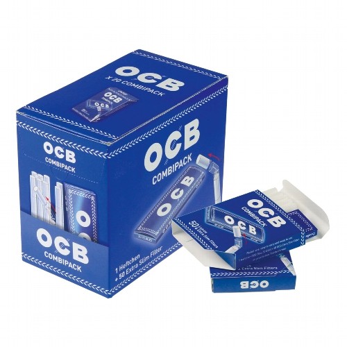 1 Päckchen à 50 Blättchen à 50 Filter Zigarettenpapier OCB Blau Filter Kombipack
