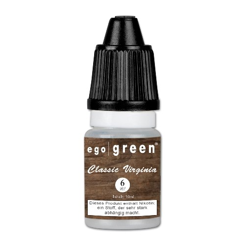E-Liquid egogreen Classic Virginia 6 mg/ml Flasche 10 ml