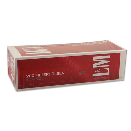200 Stück L&M Red Label King Size Zigarettenhülsen