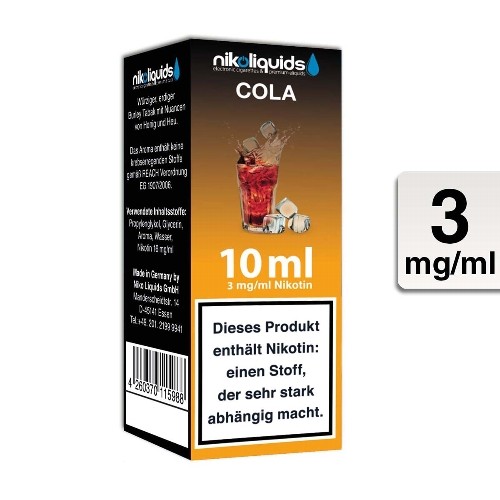 E-Liquid Nikoliquids Cola 3 mg/ml Flasche 10 ml