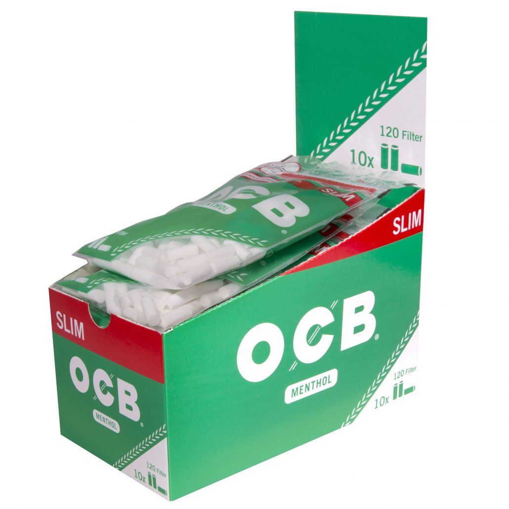 10 Beutel à 120 Drehfilter Zigarettenfilter OCB Slim Menthol Online Kaufen, Für nur 13,00 €