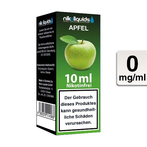 E-Liquid Nikoliquids Apfel ohne Nikotin