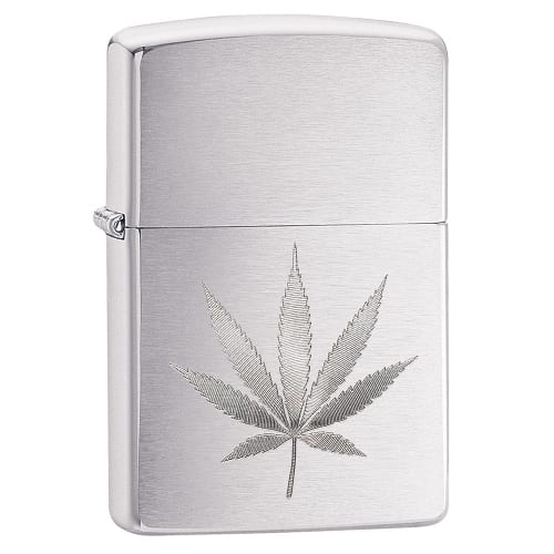 ZIPPO chrom gebuerstet Leaf Engraved 60003698