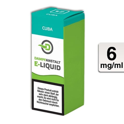 E-Liquid Dampfanstalt Cuba 6 mg/ml Flasche 10 ml
