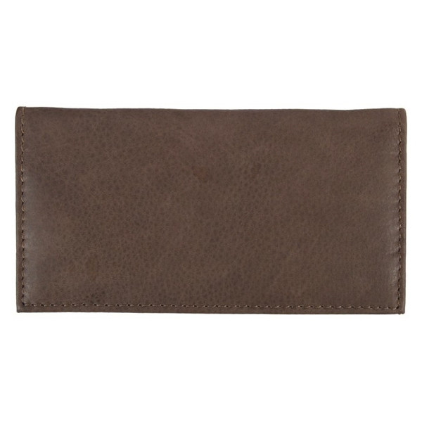 Feinschnitt-Tasche Leder hellbraun 16,5x8cm mit Druckknopf
