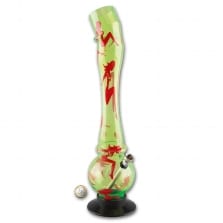 Bong Acryl Lady neongruen 39 cm hoch