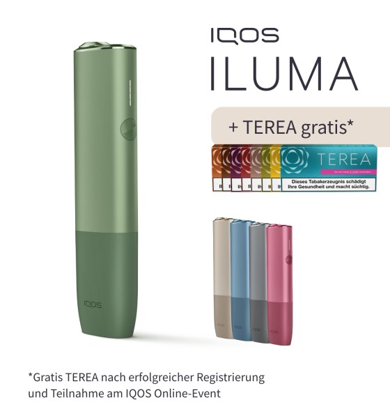 IQOS ILUMA ONE Moss Green inklusive TEREA Gratis Online Kaufen, Für nur  24,95 €
