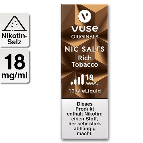 E-Liquid Vuse Bottle Rich Tobacco 18 mg