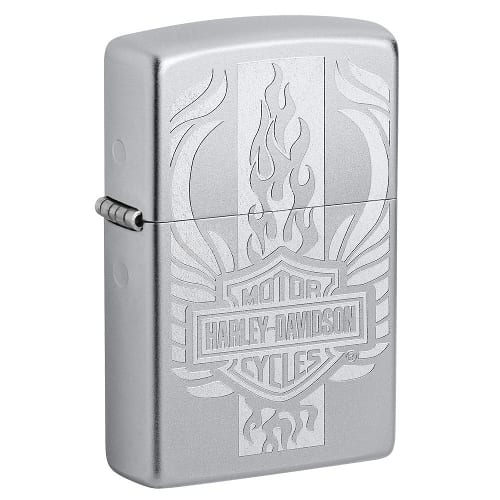 ZIPPO satiniert Harley Davidson Logo Flame 60005882