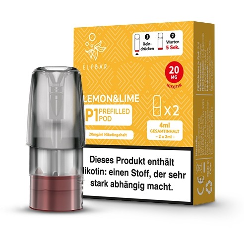 E-Liquidpod ELFBAR Mate500 Lemon & Lime 20 mg 2 Pods