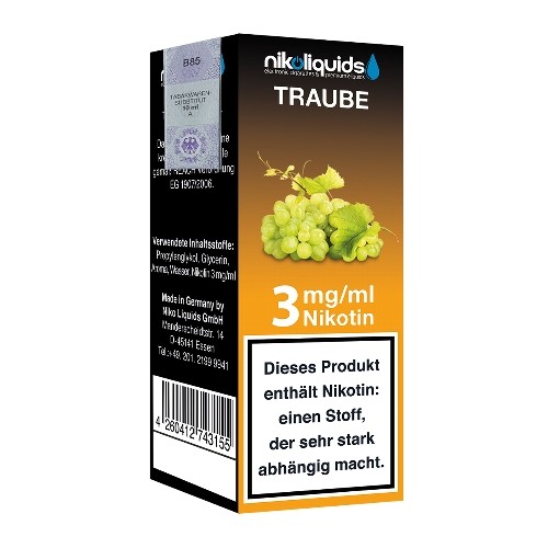 E-Liquid NIKOLIQUIDS Traube 3 mg