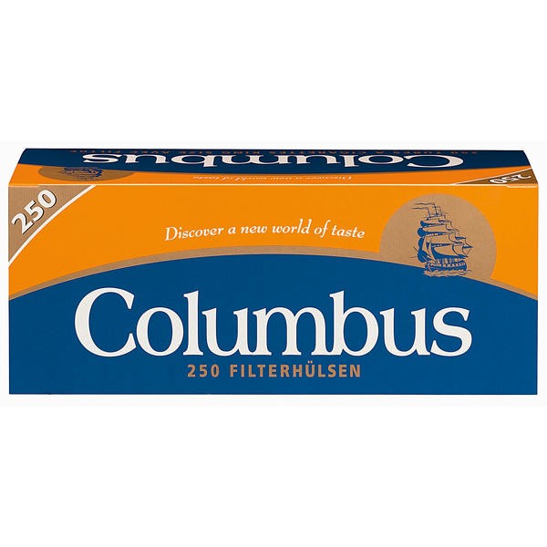 250 Stück Columbus King Size Zigarettenhülsen