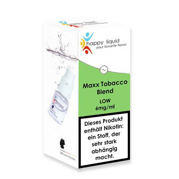 Liquid HAPPY LIQUID Maxx Tobacco Blend mit 6mg Nikotin