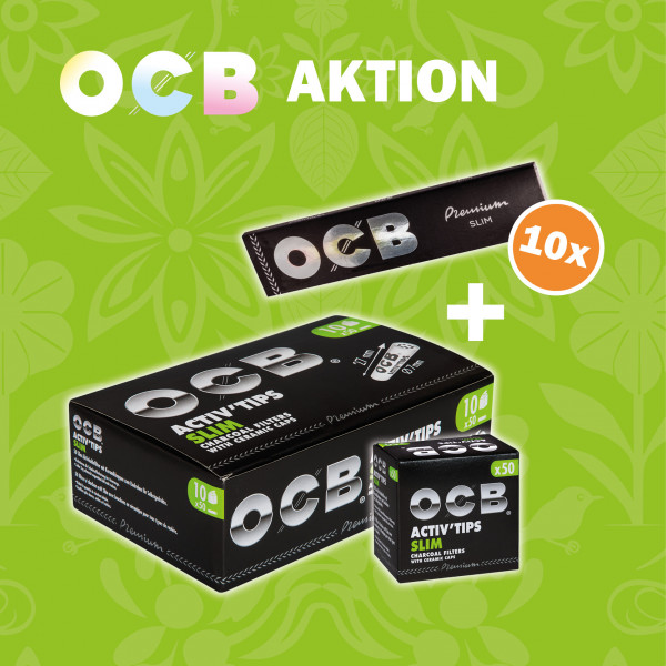 AKTION OCB ACTIV TIPS SLIM 7mm 10x50 Stück ( 500 Filter )