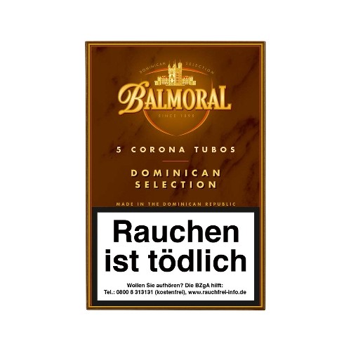 Balmoral Dominican Selection Corona Tubos 5 Zigarren