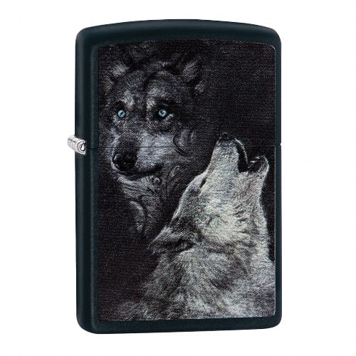 ZIPPO schwarz matt Wolf 60002929