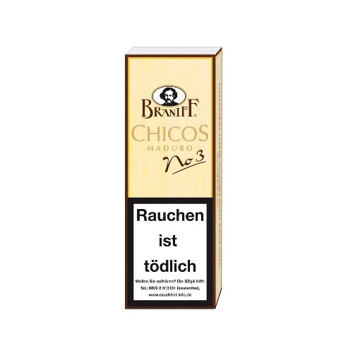 Braniff No.3 Chicos Maduro 10 Zigarillos