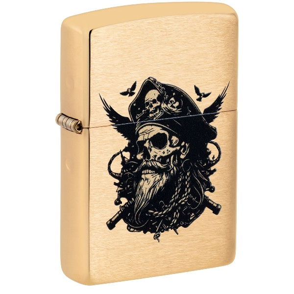 ZIPPO messing gebrstet Pirate Skull Design 60007575