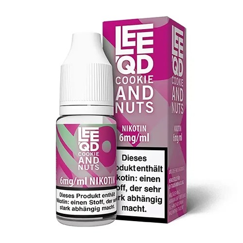 E-Liquid LEEQD Crazy Cookie and Nuts 6mg 50 PG / 50 VG