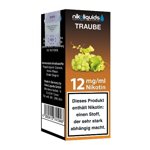 E-Liquid NIKOLIQUIDS Traube 12 mg