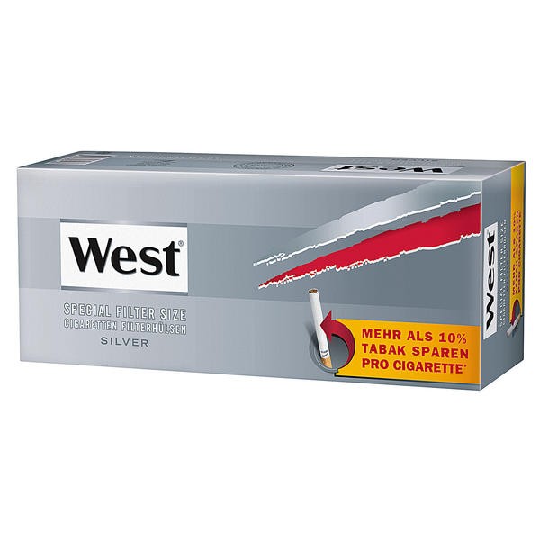 Zigarettenhülsen West Silver Special 250 Stück
