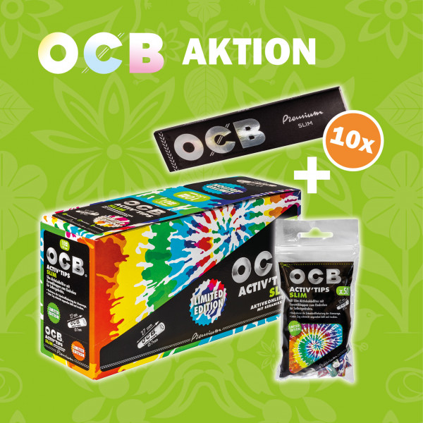 AKTION OCB Activ Tips Slim 7mm Limited Edition 10x50 ( 500 Filter )