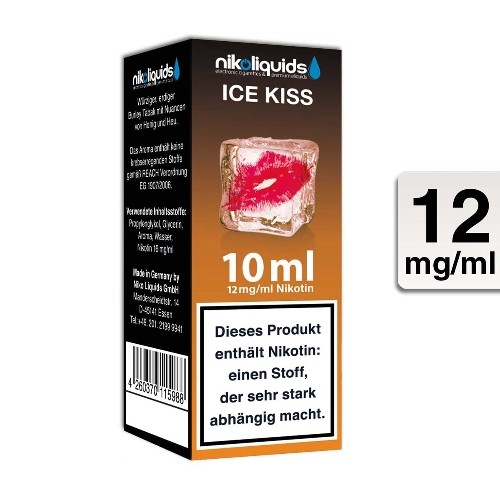 E-Liquid NIKOLIQUIDS Ice Kiss 12 mg 50 PG / 50 VG