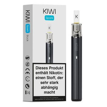 KIWI Spark Schwarz – Leistungsstarke 700 mAh E-Zigarette im Kit
