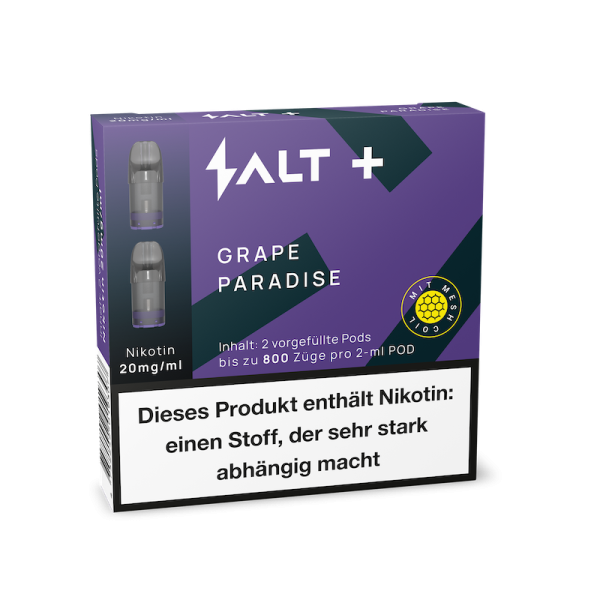 E-Liquidpod SALT Plus Pods x2 (1600 Züge) – Traubenparadies 20 mg