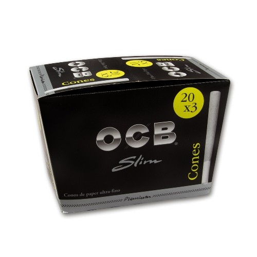 DISPLAY 20x3 Cones OCB Schwarz Premium Slim Cones