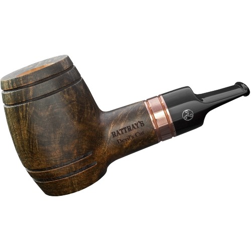 Pfeife RATTRAY´S Devil's Cut brown Whiskypfeife Kupferring