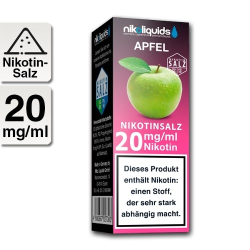E-Liquid Nikotinsalz NIKOLIQUIDS Apfel 20 mg/ml