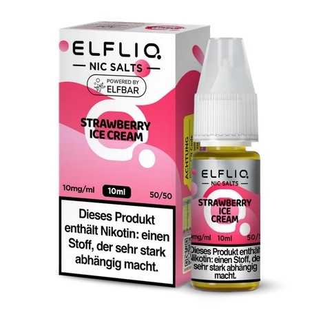 E-Liquid Nikotinsalz ELFBAR Elfliq Strawberry Ice Cream 10mg